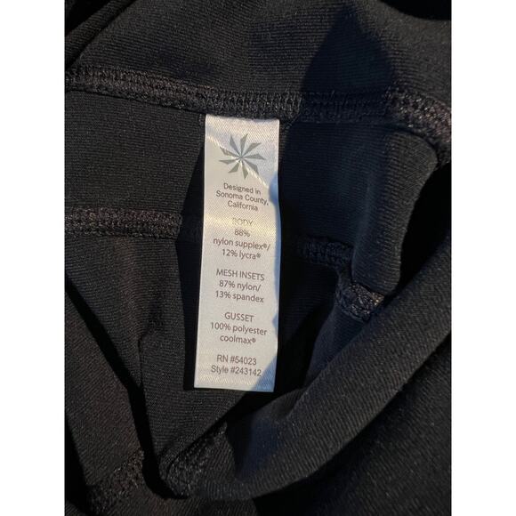 Athleta Leggings Crux Capri Tight Black Mesh Athletic Workout Running Exercise - Picture 7 of 7